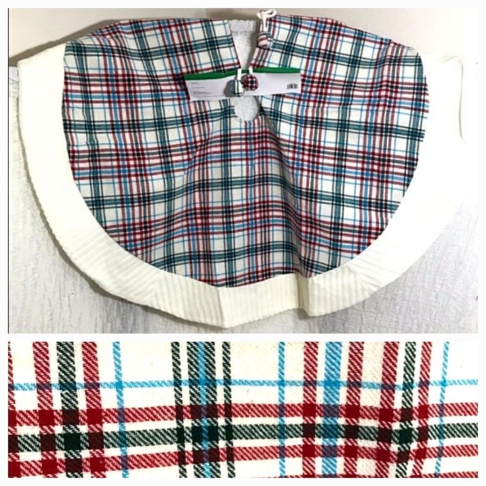 Place & Time by Joann Plaid Christmas Tree Skirt